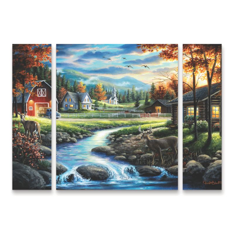 Trademark Fine Art -Chuck Black 'Country Living' Multi Panel Art Set Large 3 Piece, 2 of 4