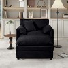 Oversized Recliner Armchair with Ottoman, Chenille Upholstered Modular Lounge Chair for Living Room Bedroom-3irtyhousy - 2 of 4