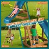 AMERLIFE Wooden Outdoor Swing Set with Playhouse, Slides, Swings, Climbing Wall & Ladder, Multi-Activity Backyard Playground for Kids Ages 3–8 - 3 of 4