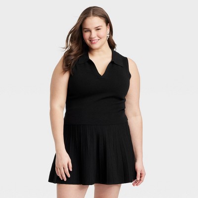 Women's Polo Collar Pullover Sweater Tank - A New Day™