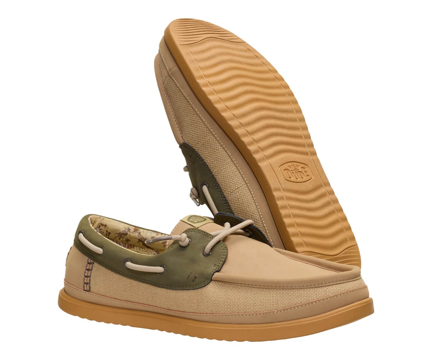 HEYDUDE Men Harbor Lo Craft Summer, Craft Olive Grey, 11, цвет: Оливковый — фото 3