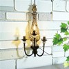 Vintage Wall Sconce with Distressed Finish and Three Light Bulbs, Elegant Rustic Home Lighting Fixture, 1pc - 2 of 4