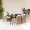 vidaXL Garden Dining Set Beige PE Rattan 5 Piece Removable Covers - 2 of 4