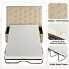CAVINAS Modern Convertible Ottoman Bench with Folding Sofa Bed,Tufted Design Multifunctional Folding Bench for Study,Living Room - 2 of 4