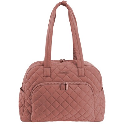 Ellen Tracy 20 Inch Diamond Nylon Quilted Travel Duffel