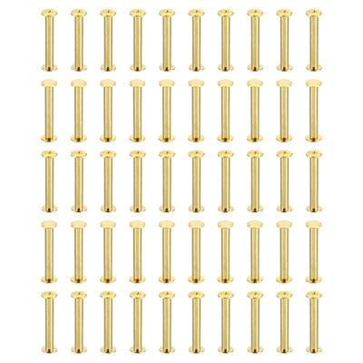 Unique Bargains Steel Leather Belt Scrapbook Binding Kits M5 Chicago Screws 100 Sets