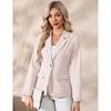 Coolmee Women's Blazer Business Casual Lightweight Suit Long Sleeve Slim Fit Work Office Jacket with Pockets - 3 of 4