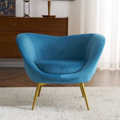 Blue velvet chair target hotsell