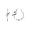 Adornia Silver Plated Knot Hoop Earrings - 4 of 4