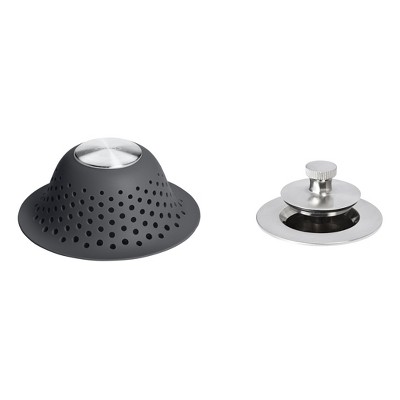 Gray Stainless Steel Dome Shower and Bath Tub Drain Protector