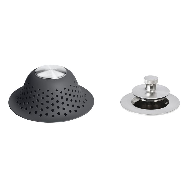Shower and Bath Tub Drain Protector Gray - OXO, 6 of 9