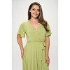 WEST K Womens Georgia Plus Size Flutter Sleeve High Low Hem Dress - 3 of 4