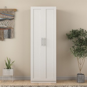 70.87"H High Wardrobe And Kitchen Cabinet With 2 Doors And 3 Shelves for Bedroom, Living Room, White - 1 of 4
