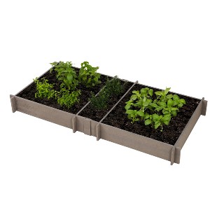 Vioscapes 4"x2" Square Raised Garden Bed Stone Gray - 1 of 2