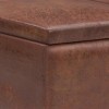Owen - Tray Top Small Coffee Table Storage Ottoman - Distressed Saddle Brown - 2 of 4