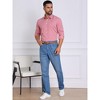 INSPIRE CHIC Men's Long Sleeve Point Collar Long Sleeve Patterned Shirt - 2 of 4