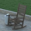 Emma and Oliver Contemporary Rocking Chair, All-Weather HDPE Indoor/Outdoor Rocker - 4 of 4