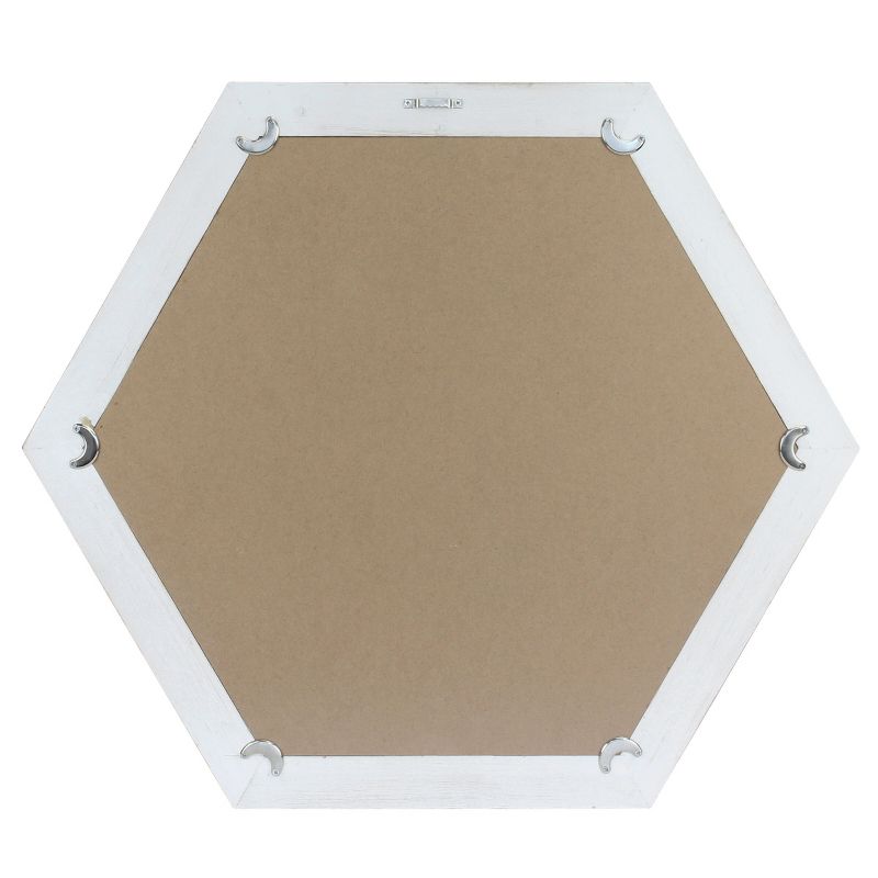Wooden Hexagon Decorative Wall Mirror - Stonebriar Collection, 3 of 8