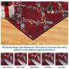 Christmas Area Rug 3x5 Christmas Geometric Rugs Small Rug Office Carpet Washable Doormat Xmas Holiday Decor Non Slip,Green,Red - 3 of 4