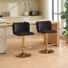 Swivel Barstools Adjusatble Seat Height, PU Upholstered Bar Stools with the whole Back Tufted, for Home Pub and Kitchen Island（Set of 2） - 3 of 4