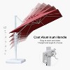PURPLE LEAF Patio Umbrella White Cantilever Offset Umbrella Square Outdoor Umbrella with 360-degree Rotation for Garden Deck Pool - 3 of 4