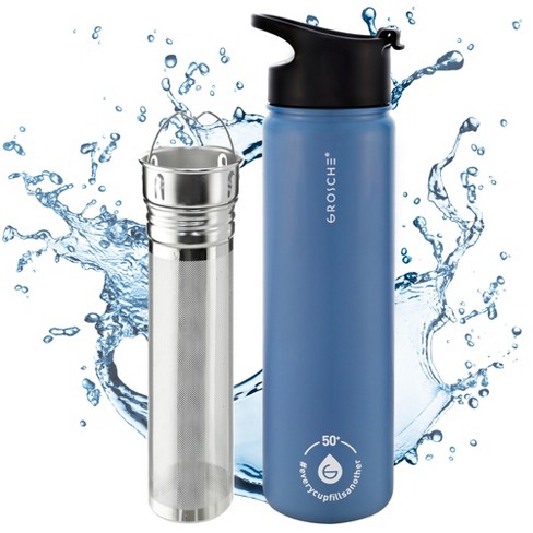 Thermos with Infuser Stainless Steel Insulated Tea Tumbler for Loose Leaf Blue