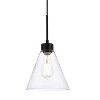 Elegant Lighting Mera 1 light black pendant - 3 of 4