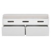 CAVINAS Storage Bench Shoe Rack Storage Bench with 2 Drawers Hidden Storage Space - 2 of 4