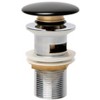 ALFI AB8056-BM Black Matte Ceramic Mushroom Top Pop Up Drain for Sinks with Overflow - 3 of 4