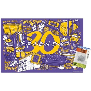 Trends International Friends 30th - Purple Unframed Wall Poster Prints - 1 of 4