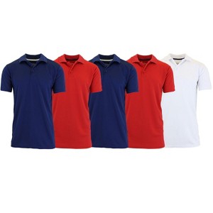 Galaxy By Harvic Men's Tagless Dry-Fit Moisture-Wicking Polo Shirt - 1 of 2