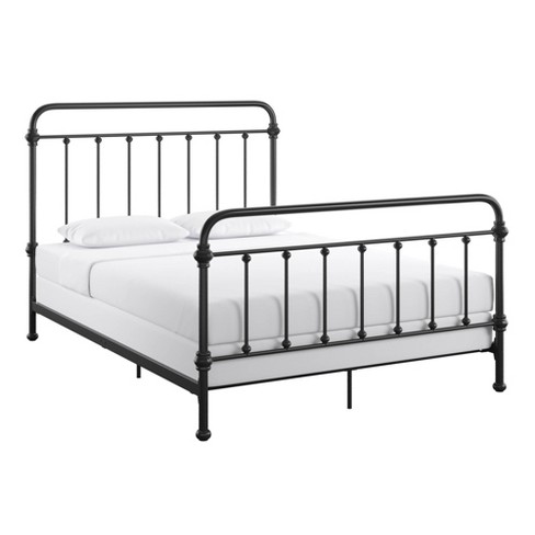 Bed frame queen black outlet metal