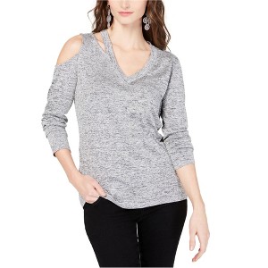 I.N.C International Concepts Womens Cutout Cold Shoulder Blouse, Grey, XX-Large - 1 of 1