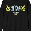 Beetlejuice Beetlejuice Ghostie Ghost House Adult Black Crew Neck Long Sleeve Tee-Small - 2 of 3