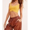 Women's Cropped Ribbed Sweater Tank - Mimosa - 2 of 3