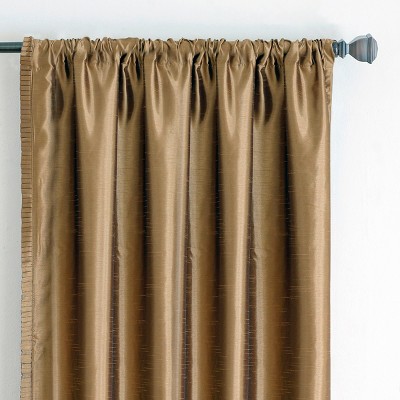 Gold Faux Silk Waterfall Rod Pocket Window Valance