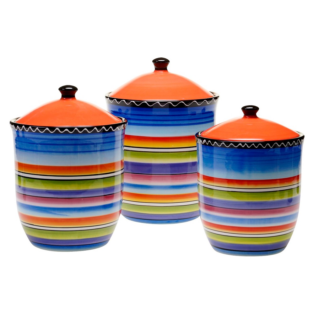 Certified International Tequila Sunrise Canisters Set of 3