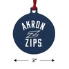 University of Akron Zips Logo Aluminum Holiday Christmas Tree Ornament - 3 of 4