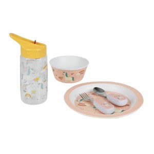 Kids' Unicorn 5-Piece Melamine Mealtime Set - 1 of 4