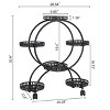 Artloge 4 Tier Modern Metal Plant Stand Rolling Trolley Dispaly Shelf Flower Pot Holder Rack with Lockable Wheels for Home Garden Balcony Decor - 3 of 4
