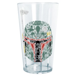 Star Wars Boba Fett Silhouette Helmet Fill Tritan Drinking Cup - 1 of 3