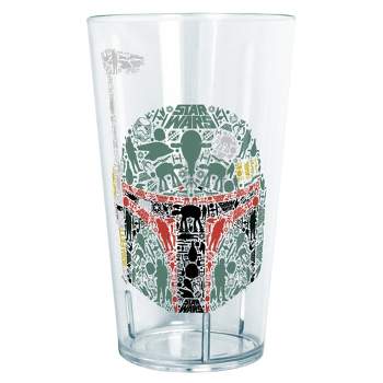 JoyJolt Character Stackable Star Wars Drinking Glasses. 8oz  The Mandalorian Glass Cups, Head and Body! Star Wars Glass Set of 2. Fun  Glassware Sets for Bar, Star Wars Kitchen Glasses