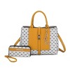 MKF Collection Yuliana Circular M emblem Print Satchel Bag with Wallet by Mia K - 2 of 4