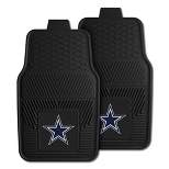 Fanmats 27 x 17 Inch Universal Fit All Weather Protection Vinyl Front Row Floor Mat 2 Piece Set for Cars, Trucks, and SUVs, NFL Dallas Cowboys