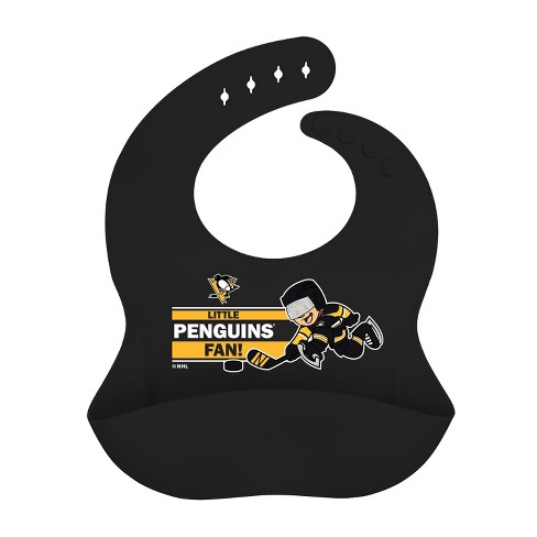 BabyFanatic Officially Licensed Unisex Silicone Baby Bib - NHL Pittsburgh Penguins. - image 1 of 3