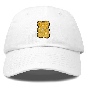 Dalix Yellow Gummy Embroidered Cotton Dad Hat Baseball Cap Adjustable Womens - 1 of 4
