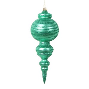 Vickerman 10" Matte with Glitter Finial Ornament - 1 of 1