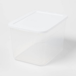 70qt Clear Storage Box with White Lid - Brightroom™ - 1 of 3