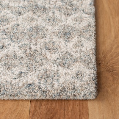 Ivory and Grey Abstract Hand-Tufted Wool Area Rug, 9' x 12'