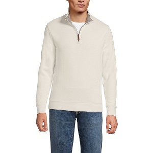 Lands' End Men's Bedford Rib Quarter Zip Sweater - 1 of 4